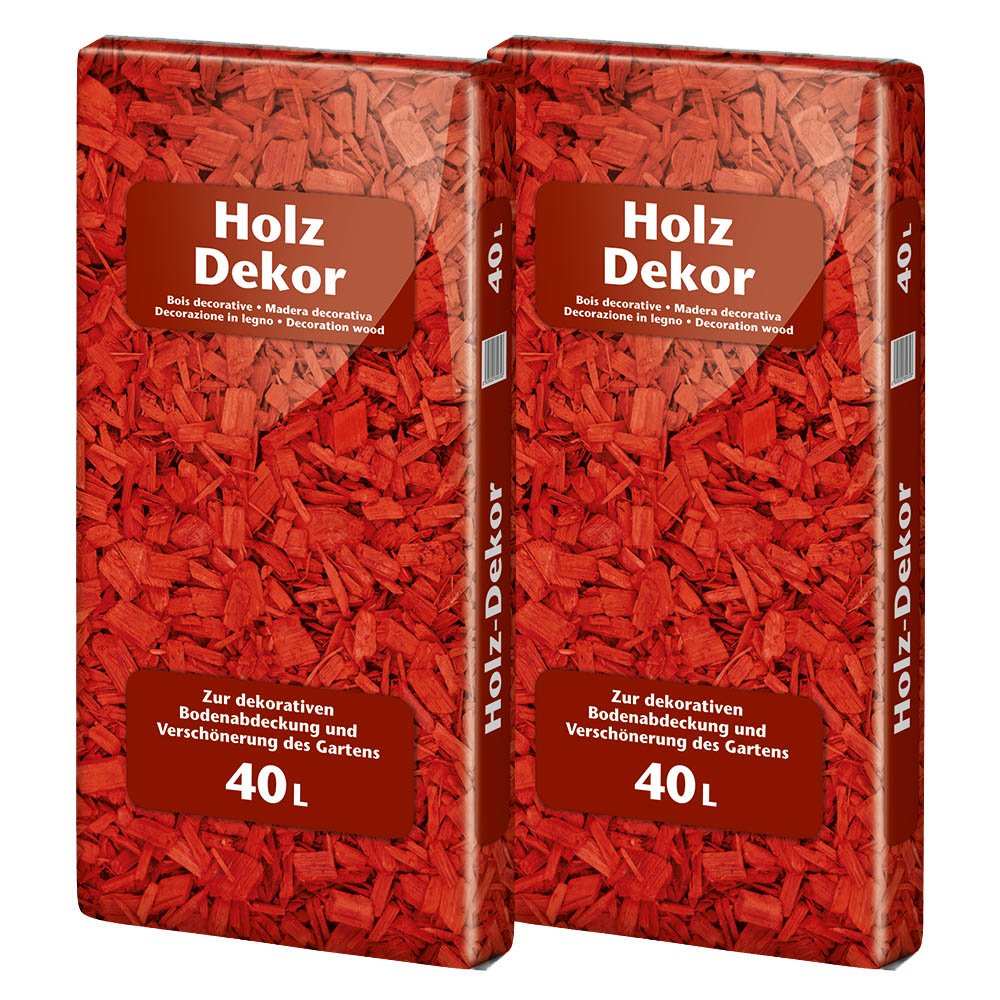 Floragard Mulch Universal Holzdekor rot 2 x 40 L