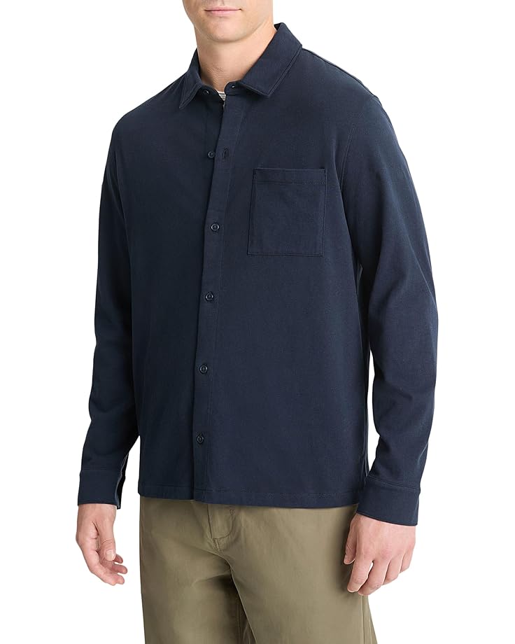 Vince Sueded Jersey Long Sleeve Button Down - Main View