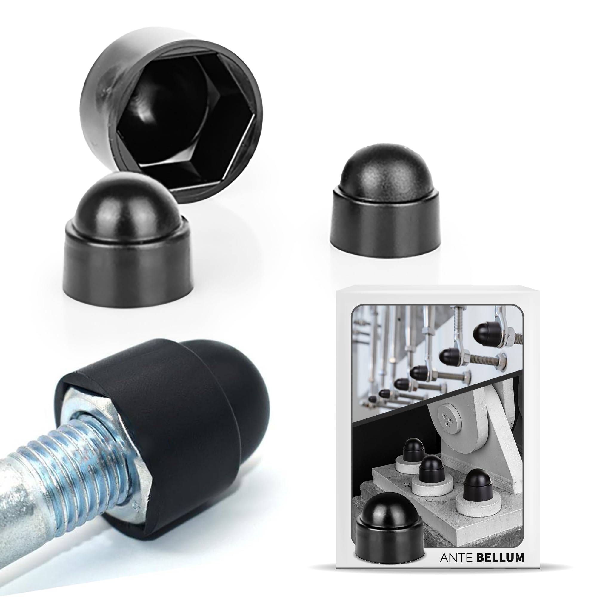 Ante Bellum Cover Caps for Screws & Nuts, Pack of 50 Robust M5 Nut and Furniture Screw and Screw Cover