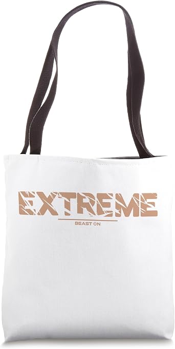 Extreme Fitness Workout beige Font Women Men Training Tote Bag