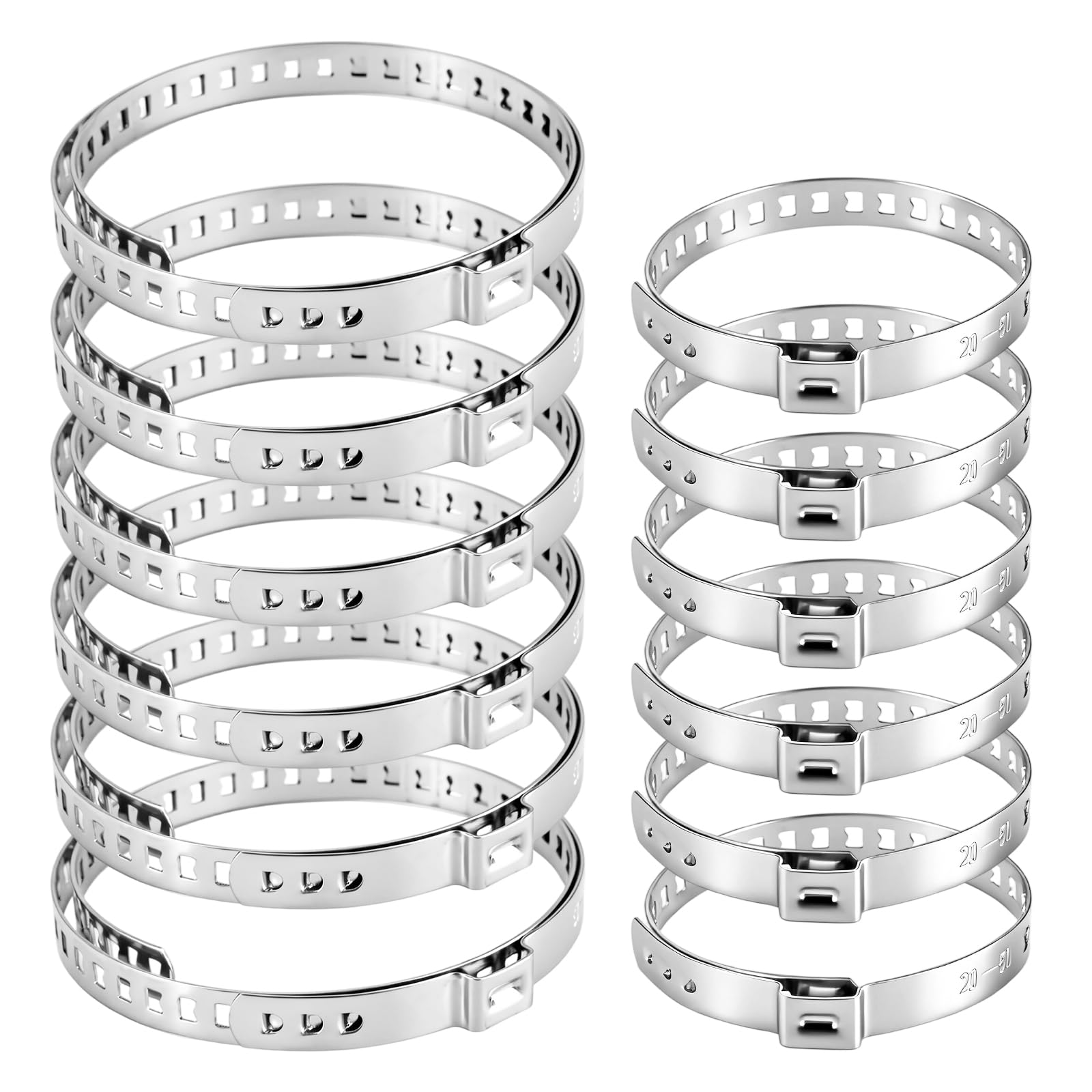 12 Pezzi Fascette Metalliche per Cuffie Giunto Semiasse, Fascette Giunti Omocinetici, Morsetto per Stivale Auto Universale, Morsetto in Acciaio per Stivale CV Fissaggio per Auto, Moto e Altri Veicoli