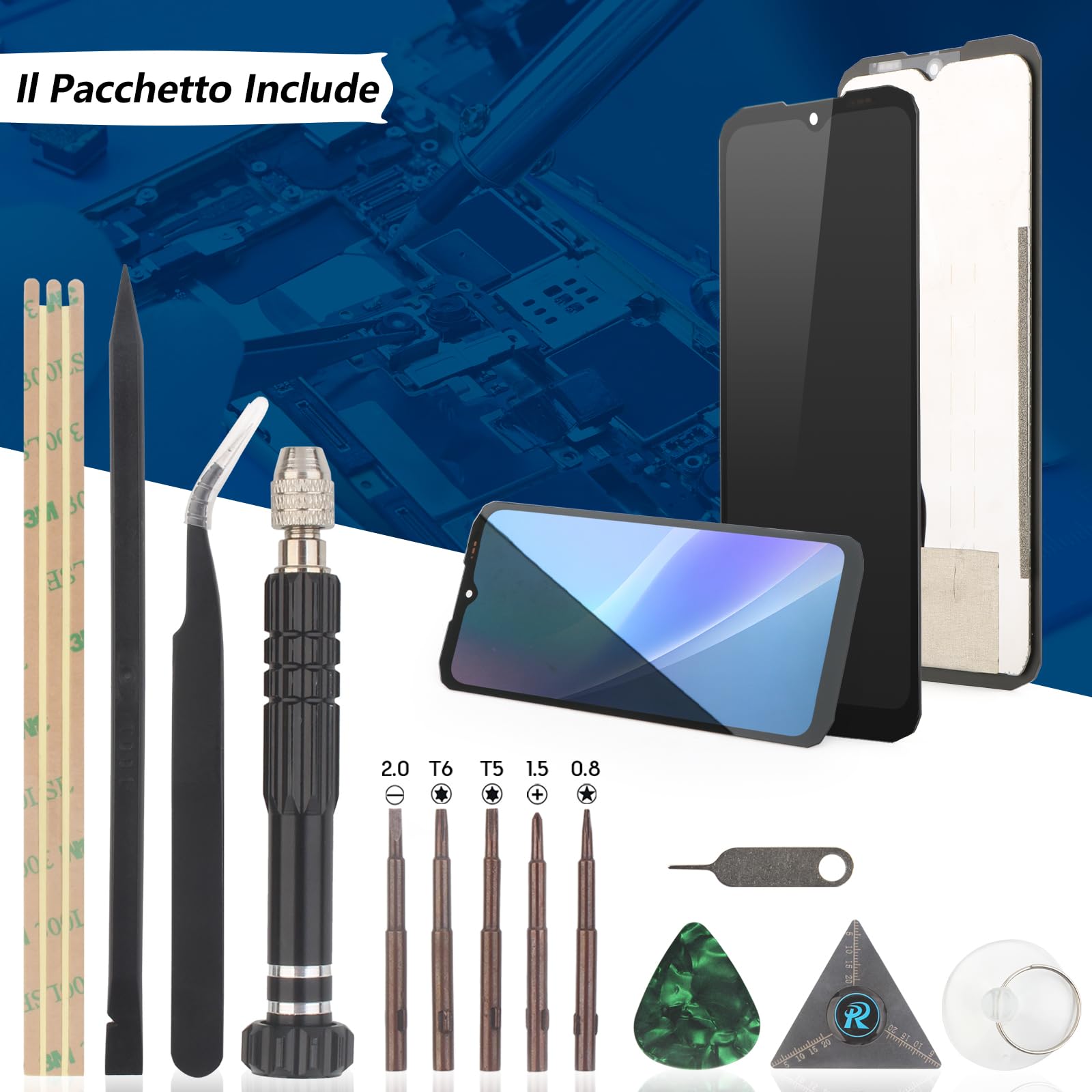 RongZy Schermo LCD per DOOGEE Blade 10/10 PRO Display Sostituzione per DOOGEE Blade 10 Ultra Digitizer Assembly Vetro di Ricambio Touch Screen con Strumenti(Nero