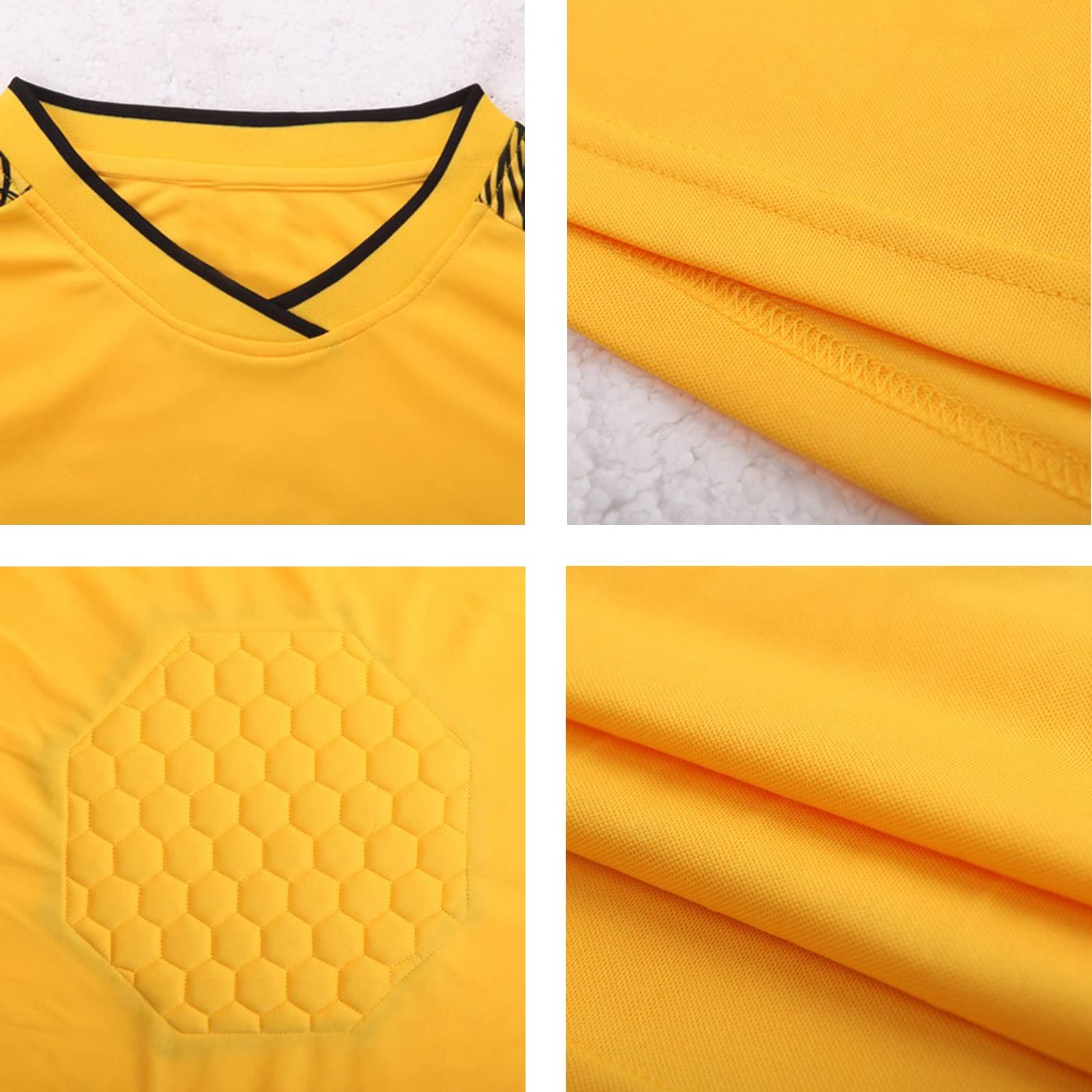 G&F Męska koszulka bramkarska z długim rękawem, strój bramkarski, strój treningowy, rozm. S-3XL (kolor: zielony, rozmiar: 3XL)