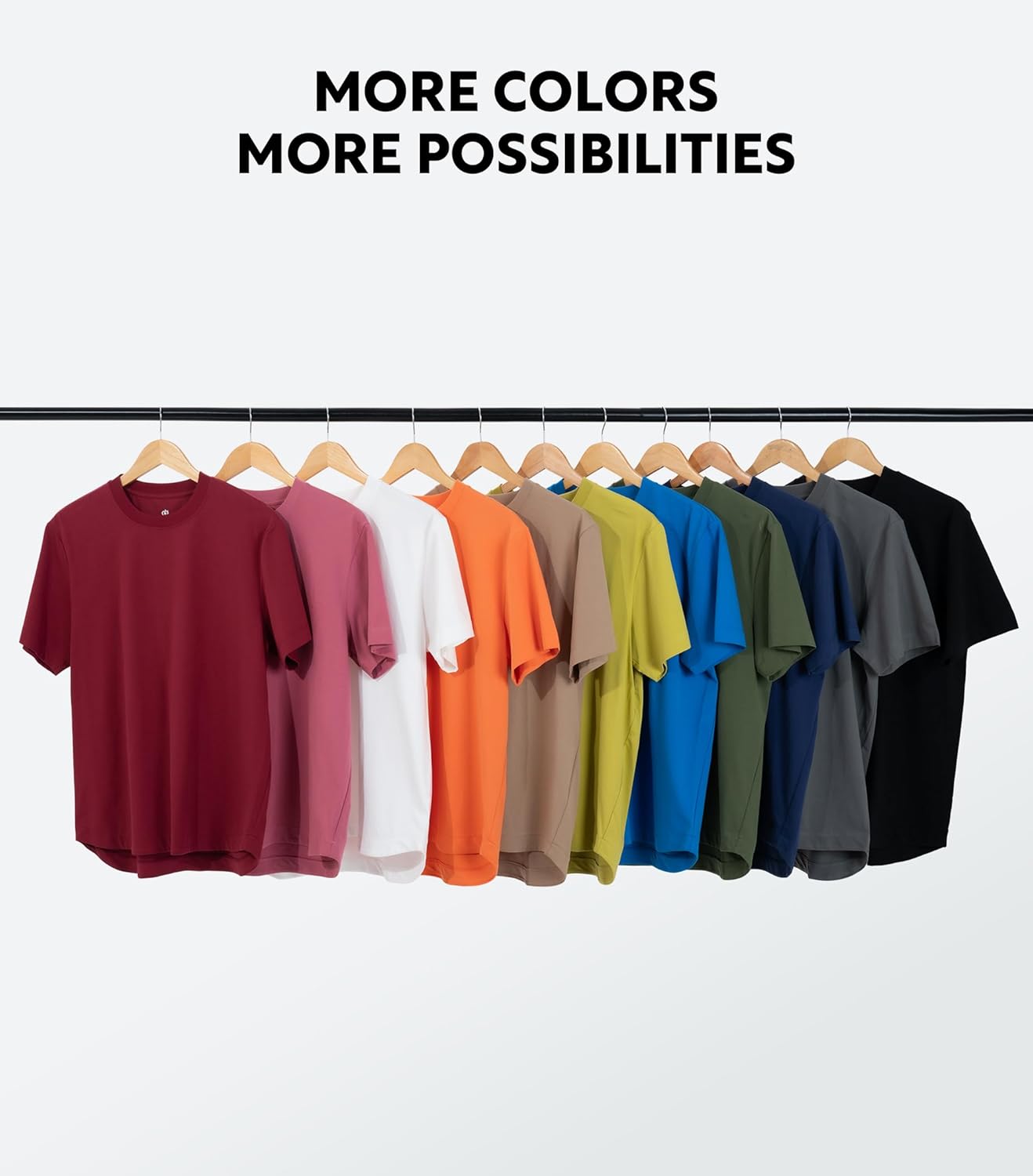 DAVID ARCHY Men's T-Shirt Heavyweight Tees Cotton Sorona Casual Plain Shirts Side Slit/Curved Hem Tees for Men 2-Pack - Image 6