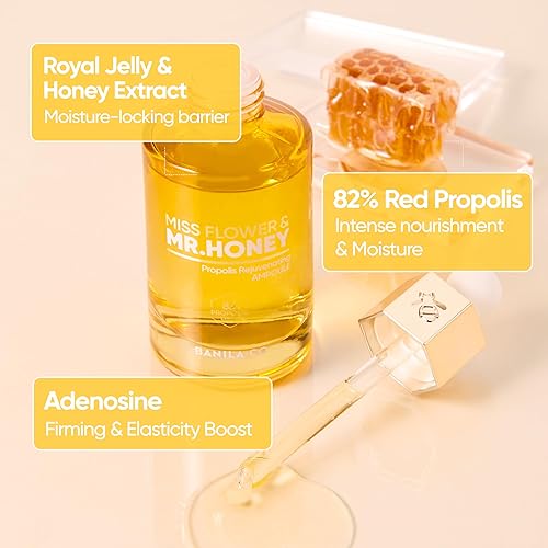Miniatura 3 de BANILA CO Miss Flower & Mr Honey Propolis Rejuvenating Ampolis | Suero nutritivo con extracto de propóleo y jalea real | Esencia hidratante coreana