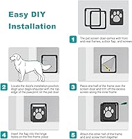 Vista 6 de Ownpets Puerta mosquitera para perros, Puerta mosquitera para mascotas con cierre, Puerta mosquitera magnética con cierre, Puerta mosquitera robusta