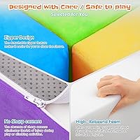 Vista 5 de Bloques de escalada de espuma suave de 6 piezas para niños pequeños y bebés - Juego de juguetes de escalada para bebés de interior, gimnasio