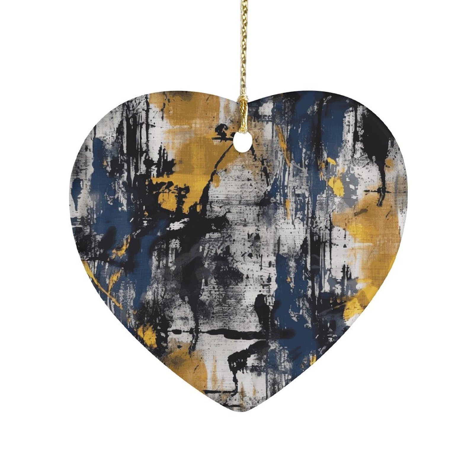 Fekiloot Style Navy Blue Color Ceramic Ornament Home Decor Keepsake