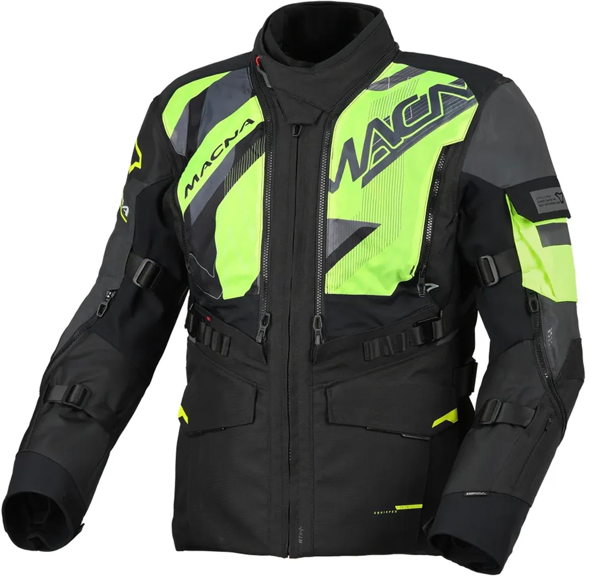 Macna Flexodus NightEye wodoodporna kurtka tekstylna motocyklowa, 3XL