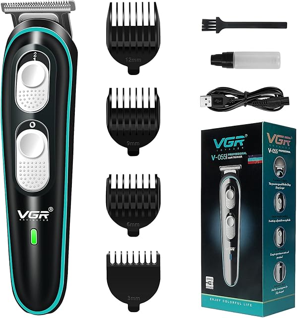 Lumitact Professional Hair Clippers for Men Kids USB Rechargeable Hair Trimmer Cordless Electric Hair Clippers Haircutting Kit 4 Guide Combs(3 6 9 12mm)