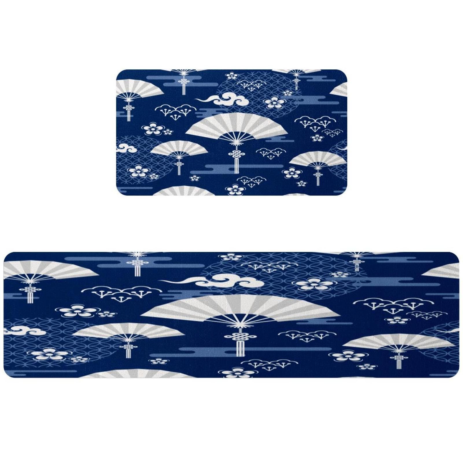 Tapis de cuisine antidérapants motif fleurs pour un intérieur cosy