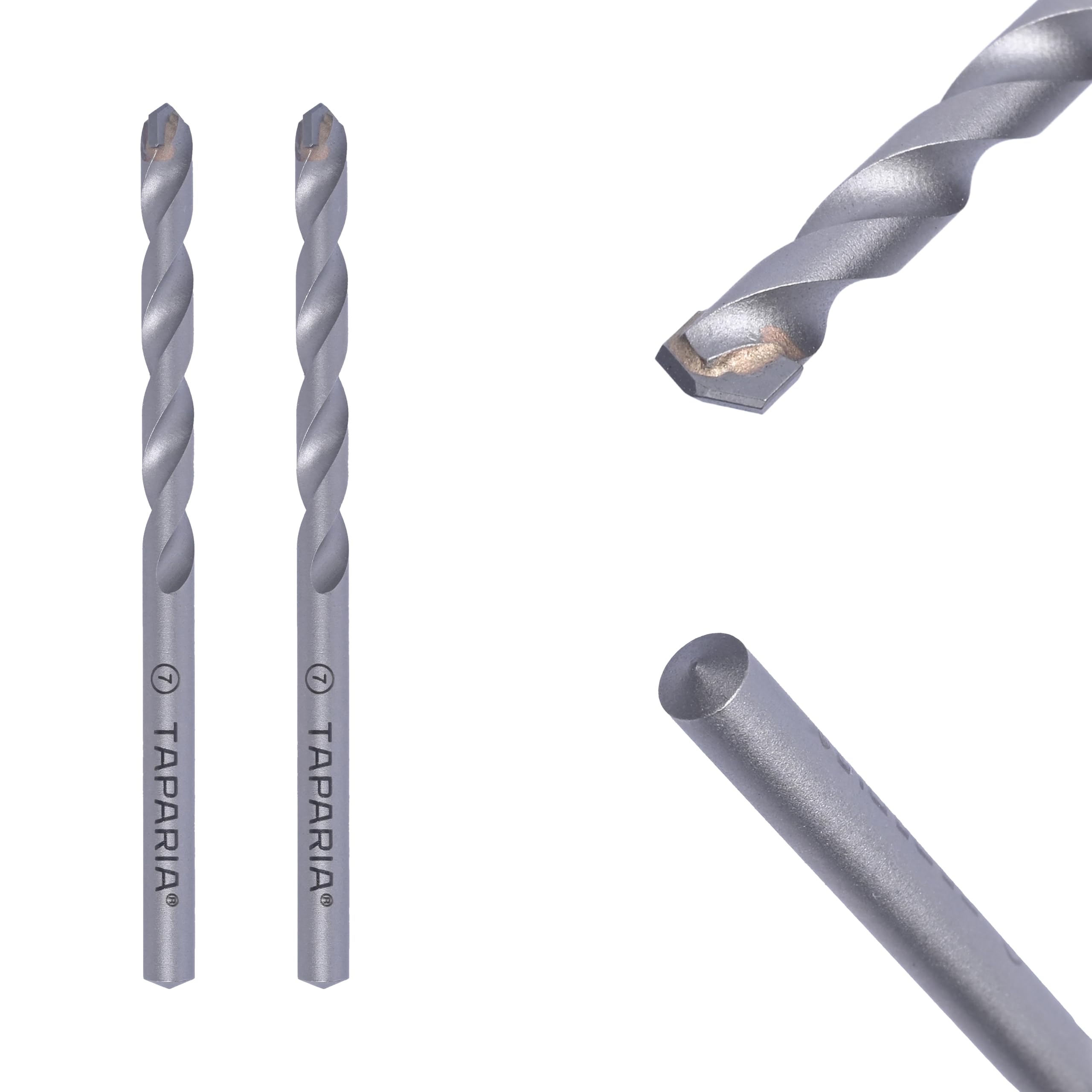 Taparia 7mm Flat Tip Masonry Drill Bit, 2-Pack Pack of 2 - Image 1