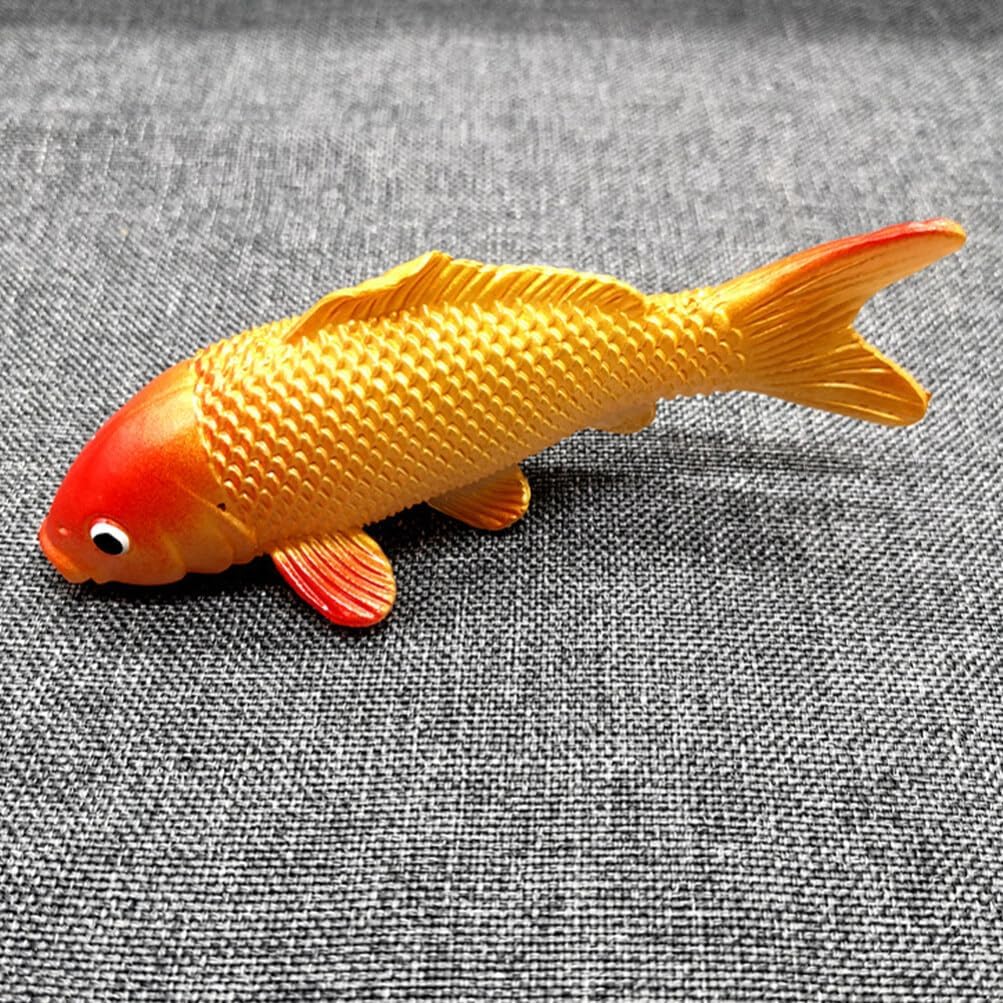 Happyyami Simulated Koi Fish Ornament 4.5 Inch Artificial Carp Decoration for Aquarium Fish Tank Photography Prop Home Office Restaurant Decor