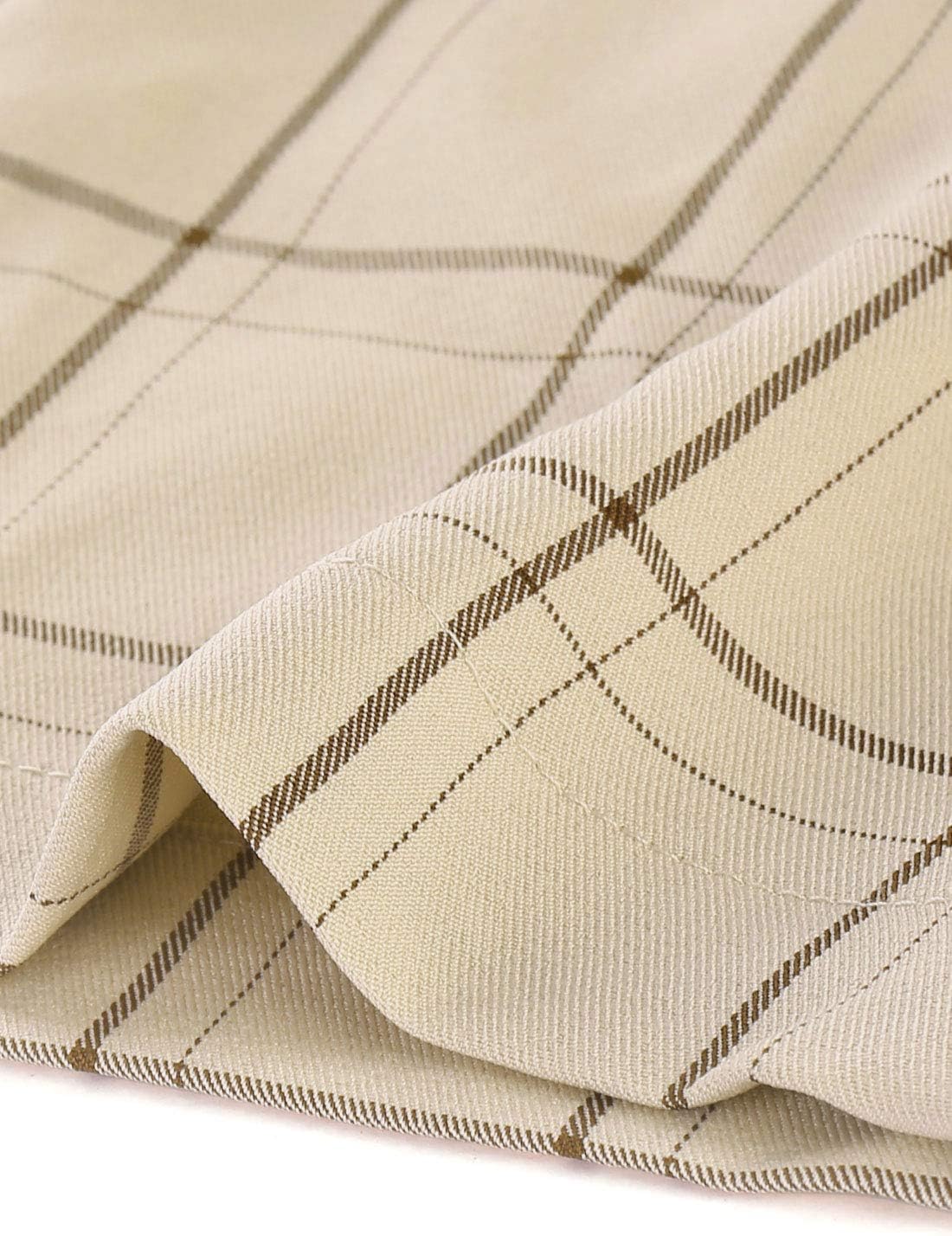 Allegra K Women's Plaid Pants Elastic Waist Casual Work Office Long Trousers - Image 6