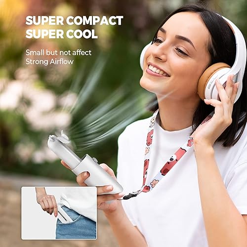 Miniatura 4 de Mini Handheld Fan, Portable Fan for Kids with Soft Blade, Safety Powerful Small Fan, Low Noise Personal Fan, Cute Kids Fan, Battery Powered