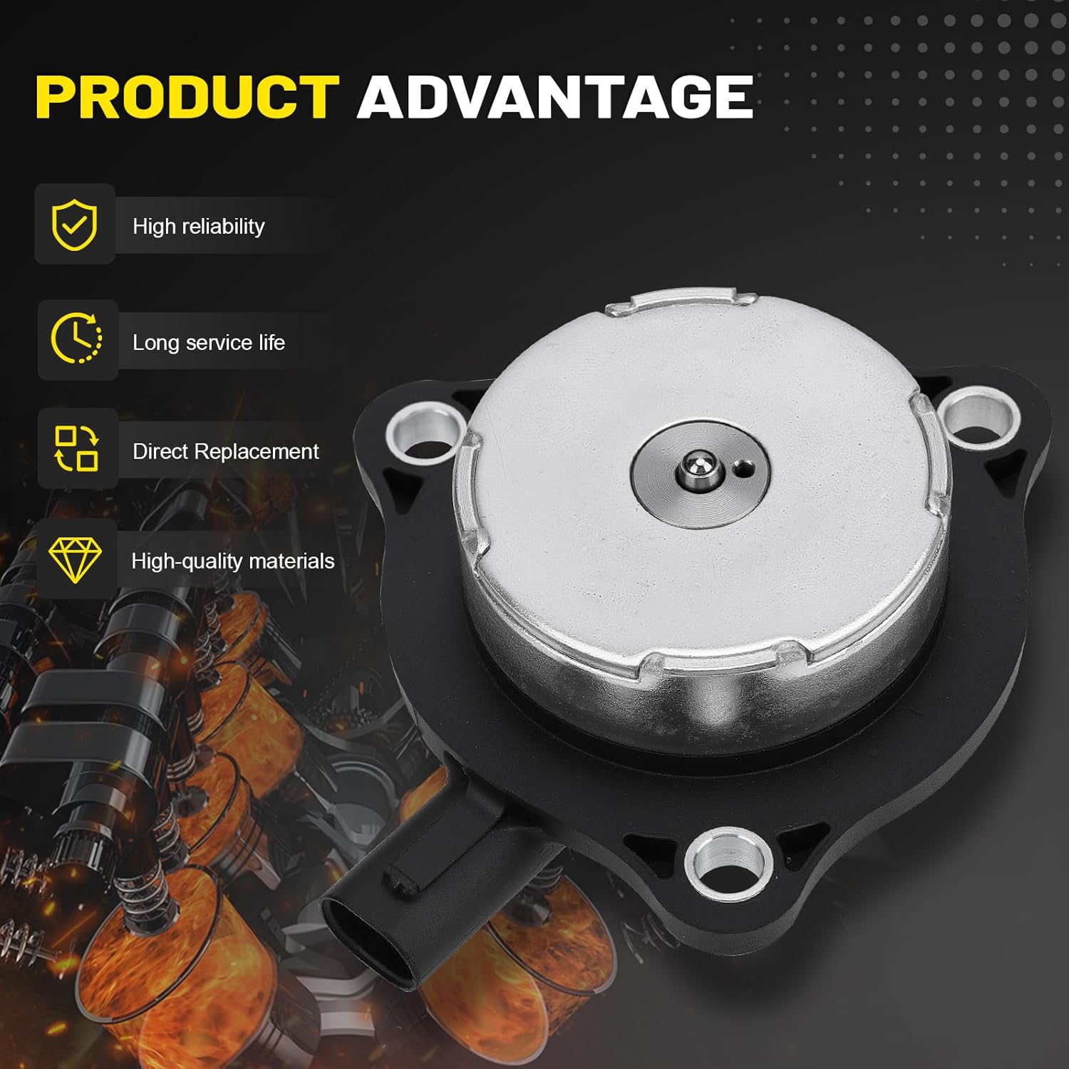 5184101AG Engine Camshaft Cam Phaser Actuator Position Sensor Fit for Chrysler 200 300 Dodge Challenger Wrangler Ram 1500 3.6L (2011-2021) - Replaces 05184101AG 05184101AH 918-803, 4 Pack