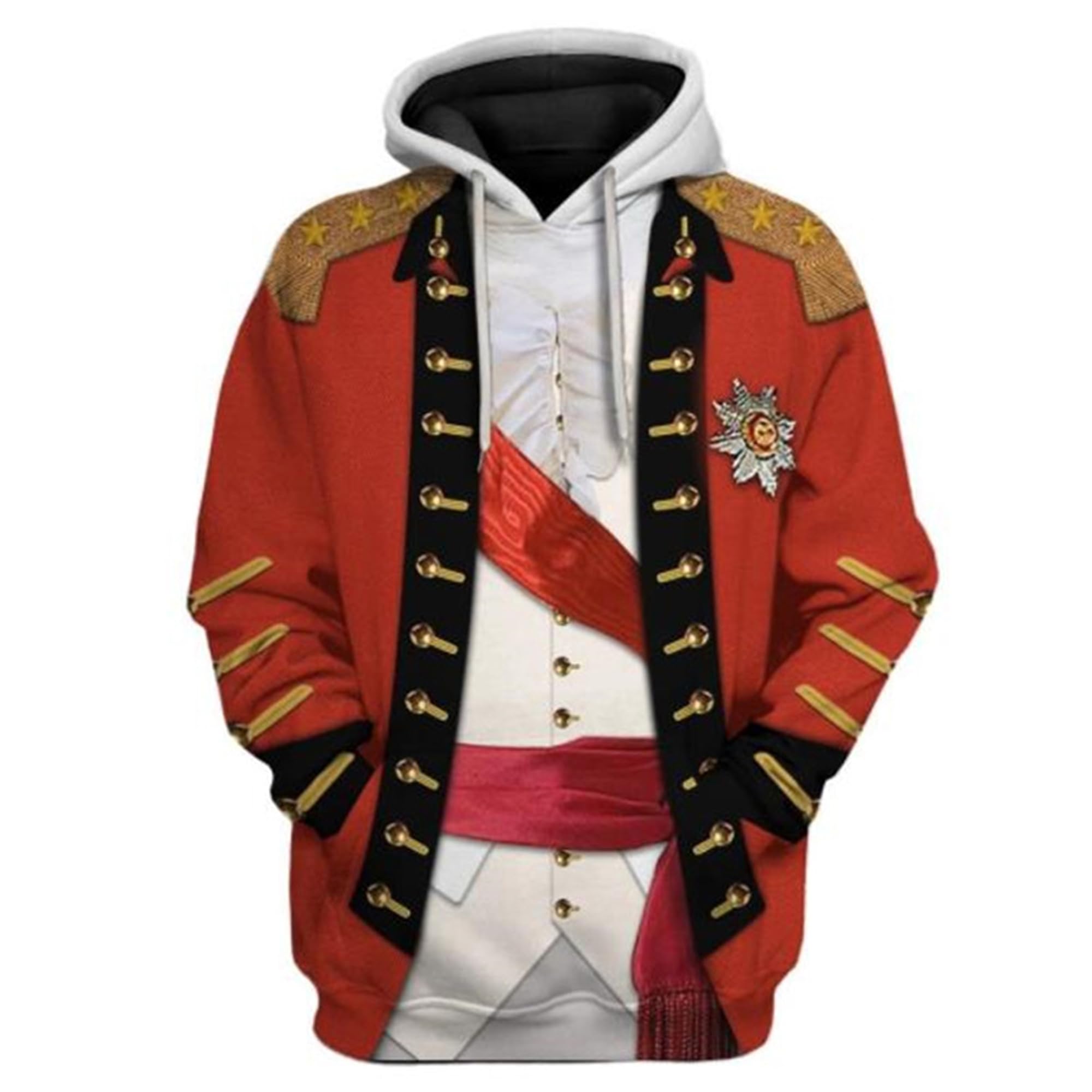 Uyecos Historical Hoodie Revolutionary War Uniform Top