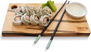 Handmade Maple Wood Serving/Cutting Board for Kitchen, Durable Wooden Chopping Board for Meat, Vegetables, Bread & Cheese, 12" x 6" (Natural Maple)