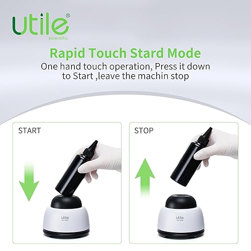 Miniatura 4 de Utile Mini mezclador de vórtice con función táctil, agitador de pintura de laboratorio, vórtice de laboratorio para tubos, incluye 120 bolas de