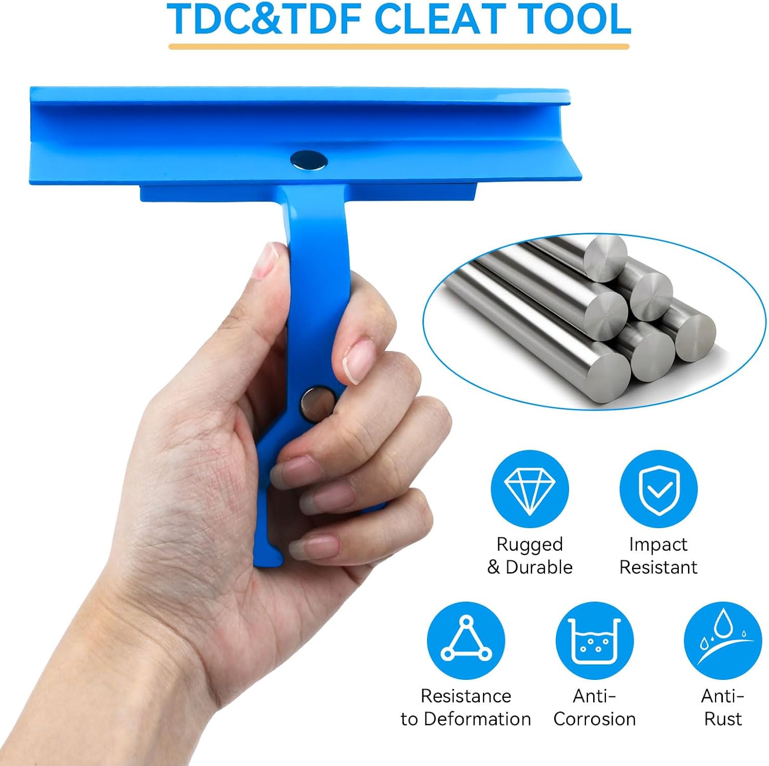 Magnetic PPC & PPF Clips/Cleat Tool For HVAC Ductwork - 4" Magnetic Tdc &Tdf Clip Metal Cleat Tool for Tight Spaces Efficient HVAC Tools Clearance,Versatility Hvac Duct Tools Clip