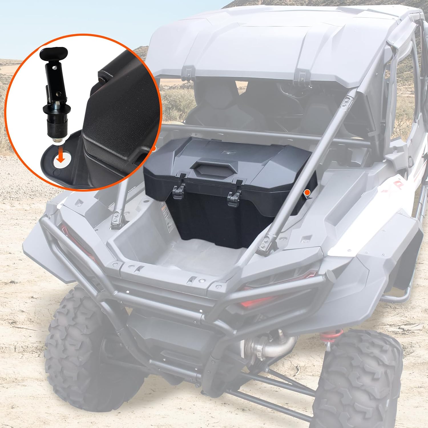 82 QT Forward Cargo Box Compatible with 2024+ Polaris RZR XP 1000/ XP 4 1000 Accessories UTV Water Resistant Forward Cargo Storage Box with Two Lockable Latches Replacement for 2889611