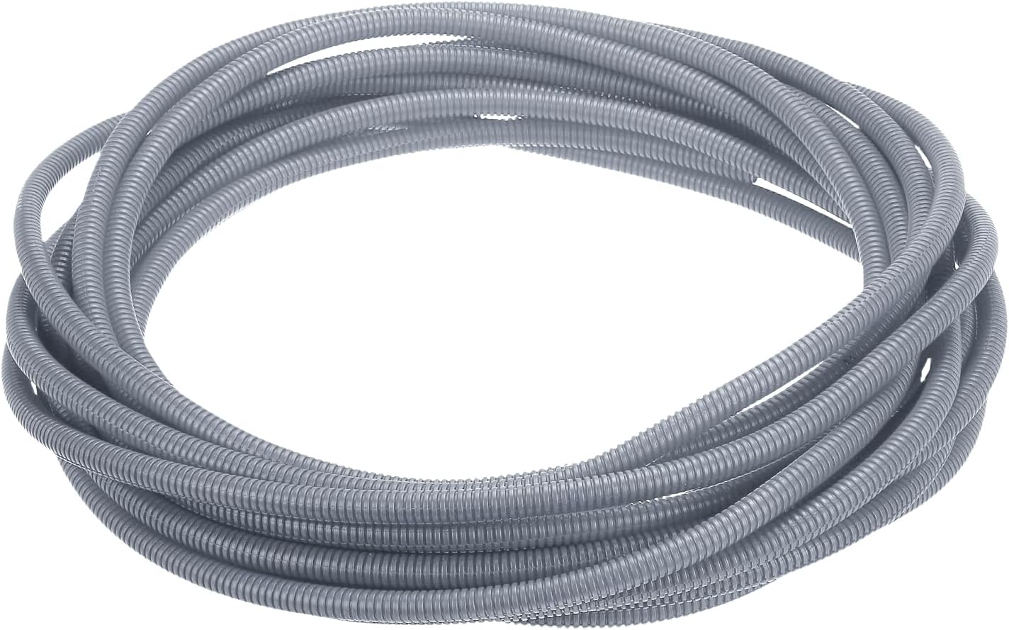 sourcing map Split Wire Loom Tubing 3/8"(10mm) ID 50FT(15m) Wire Loom Tubing Heat & Cold Resistant -40F to 257F Plastic Flexible Conduit Cord Protector for Electrical Wires Cable, Gray
