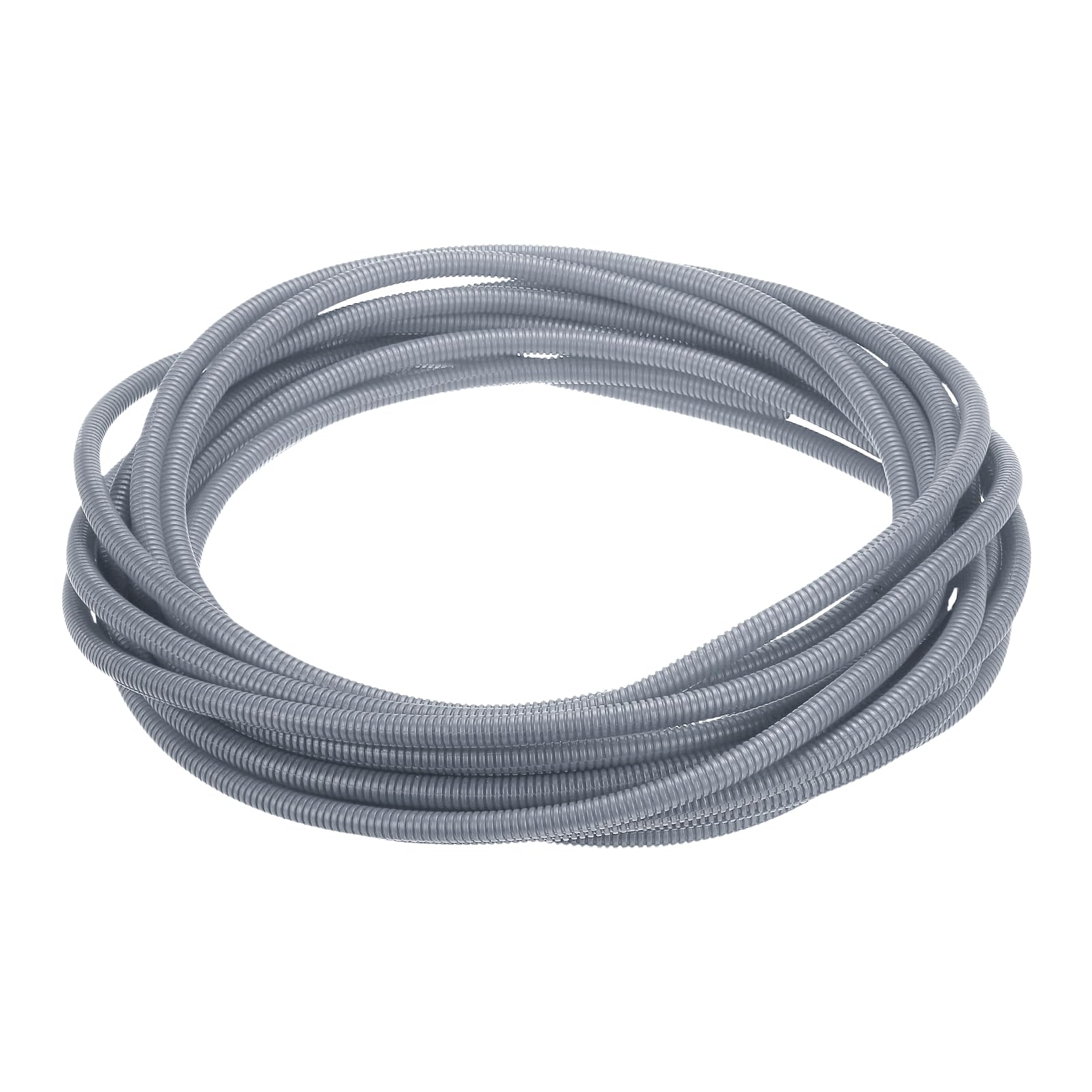 sourcing map Split Wire Loom Tubing 3/8"(10mm) ID 50FT(15m) Wire Loom Tubing Heat & Cold Resistant -40F to 257F Plastic Flexible Conduit Cord Protector for Electrical Wires Cable, Gray