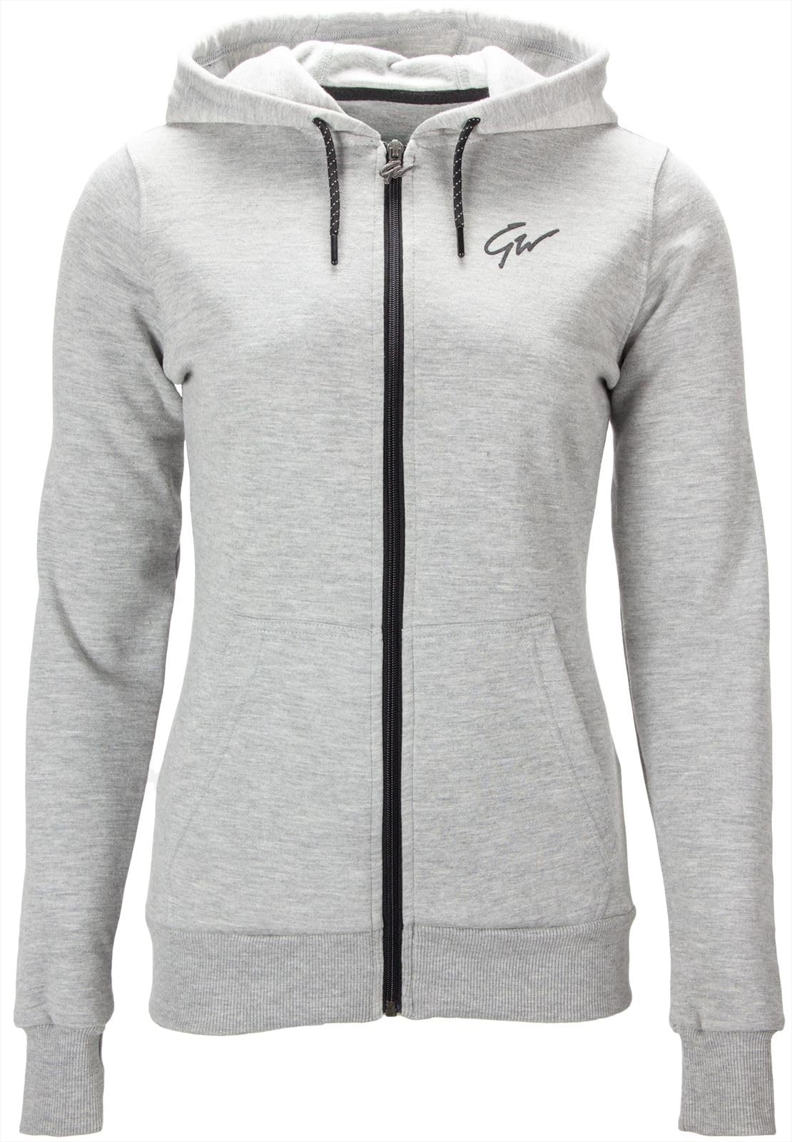 Gorilla Wear Pixley Zipped Hoodie - czarna - lekka funkcjonalna górna część sweter z zamkiem błyskawicznym do uprawiania sportu, na co dzień, na czas wolny, trening, wygodna, oddychająca, z bawełny i