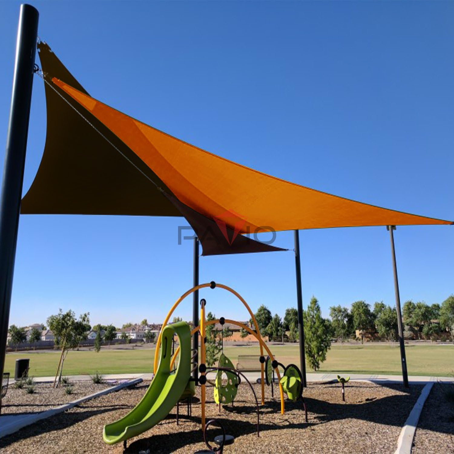 Patio Paradise 10' x 12' x 15.6' Orange Sun Shade Sail Triangle Right Canopy Shade Cloth for Garden, Heavy Duty Pergolas Cover UV Blocking Fabric for Outdoor Backyard Deck Pool, Customized