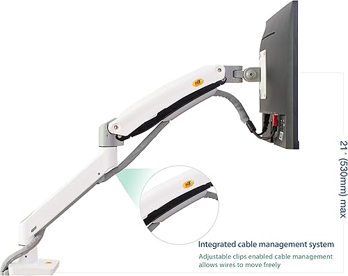 Miniatura 3 de North Bayou - Soporte para monitor de 17'-27'' con brazo giratorio de movimiento completo con muelle de gas, de 4.4lbs hasta 14.3lbs