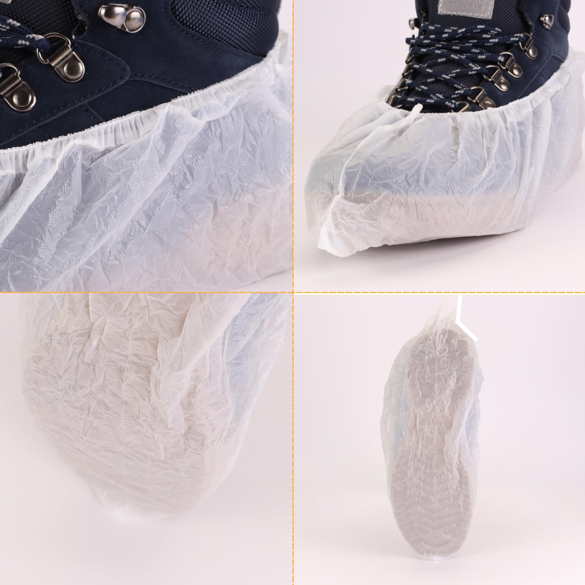 Copriscarpe Usa E Getta Bianchi - 100 Pezzi (50 Paia) Impermeabili E Resistenti, Per Ospedali E Cantieri - 2