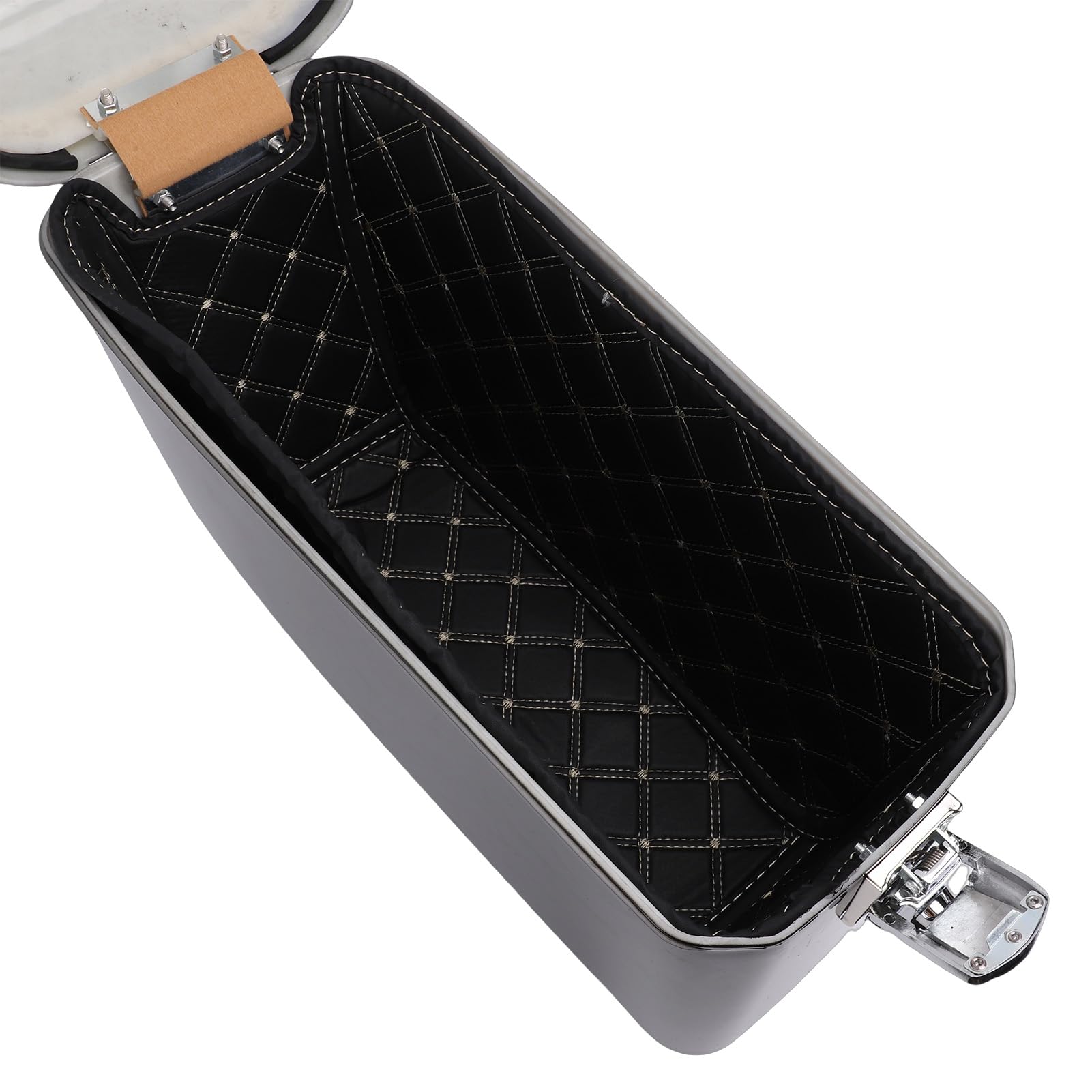 Maleta Lateral para Motocicleta de 45 litros con Kit de Montaje | Alforjas Duras ABS con Cerradura para Ajuste Universal Cruiser