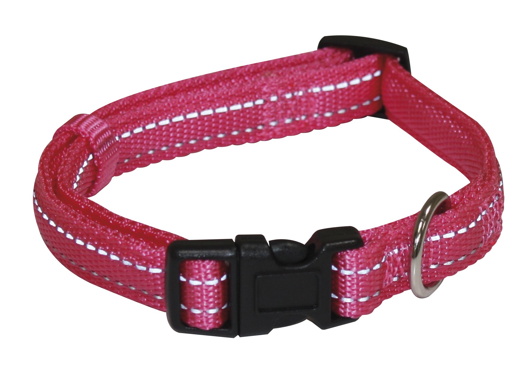 CROCI Soft Nylon Collar, 15 x 300 - 450 mm, Fuchsia