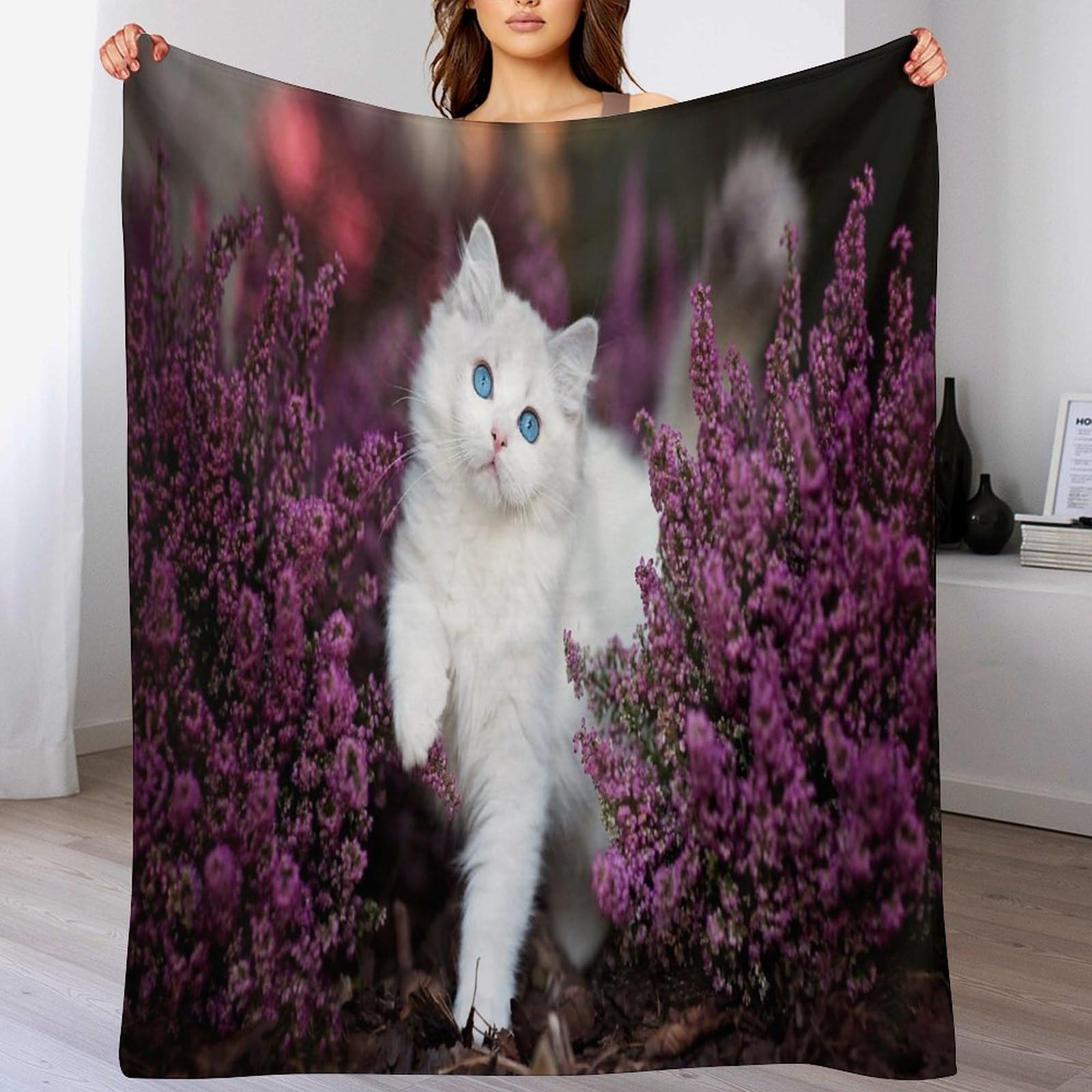 Couverture en flanelle chaton mignon polaire : finis les frissons sur votre canapé