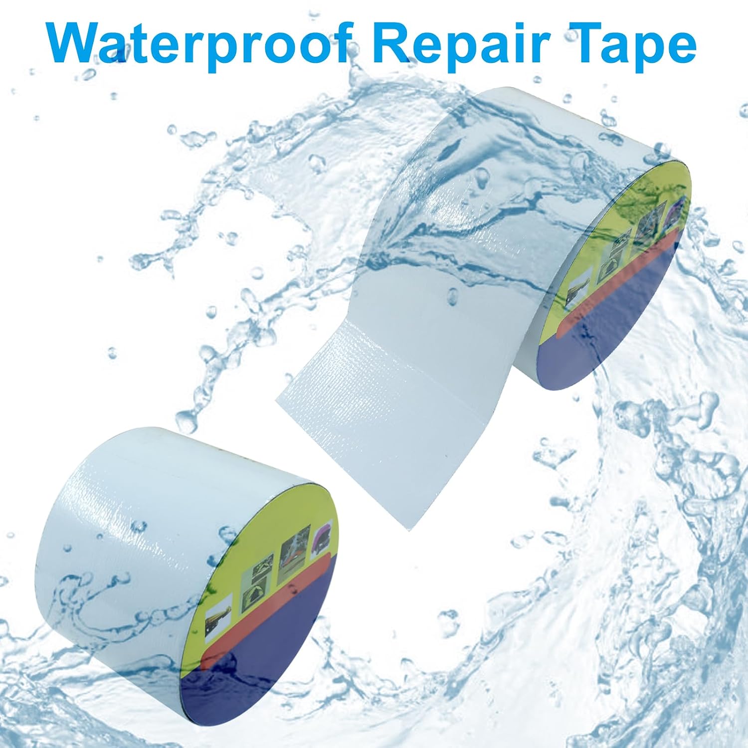 Waterproof Repair Tape, 3 Inch x 24.6FT, White
