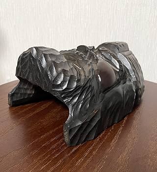 Amazon.co.jp: アイヌ民族無垢木木製木彫り彫刻オブジェ壁掛け置物伝統