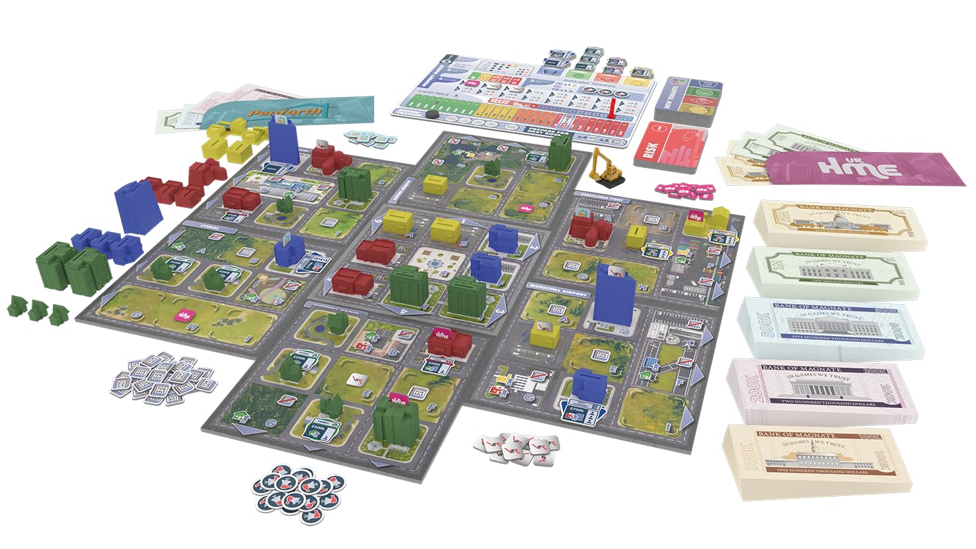 Spielworxx, Magnate: The First City, Kennerspiel, Strategiespiel, 1-5 Spieler, ab 10+ Jahren, 60-120 Minuten, Deutsch