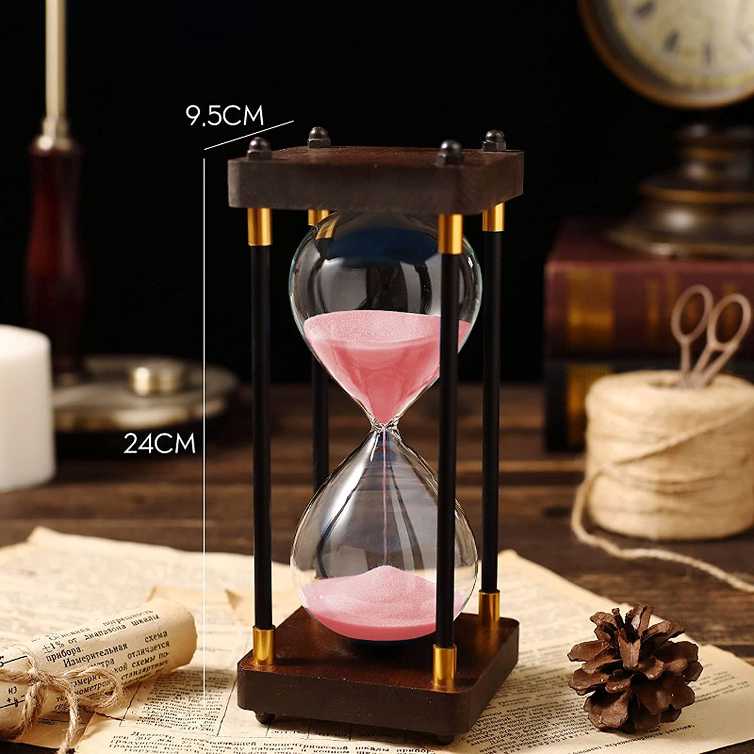 Temporizador de reloj de arena, decoración de reloj de arena, Temporizadores de reloj de arena de doble protección Seguridad infantil Reloj de arena Asistente de gestión del tiempo, regalo creativo (3