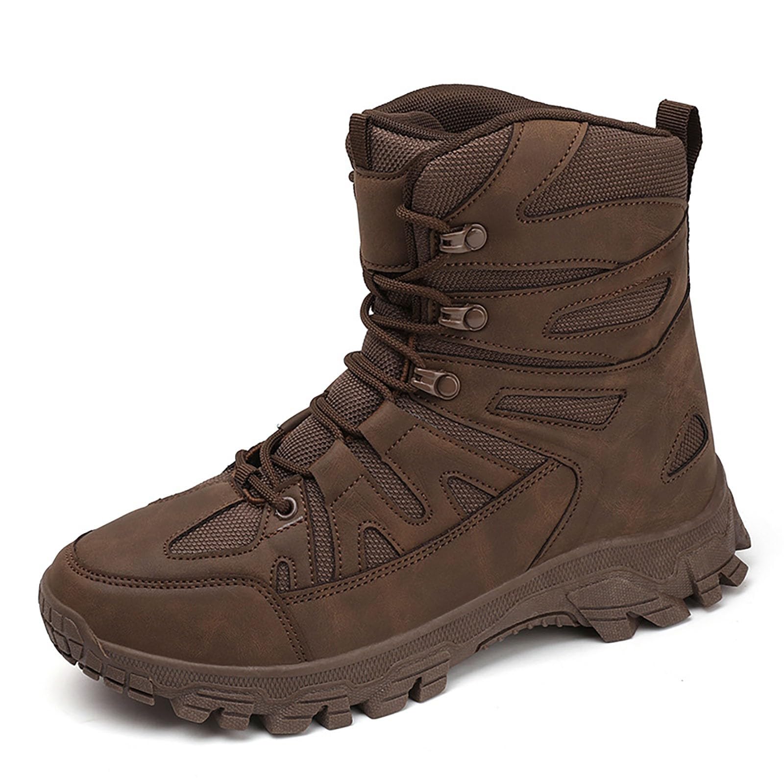 Stivali da trekking da uomo in pelle impermeabili ortopedici Chelsea stivali traspiranti all'aperto scarpe da passeggio antiscivolo stivali da moto stivali casual per campeggio trekking