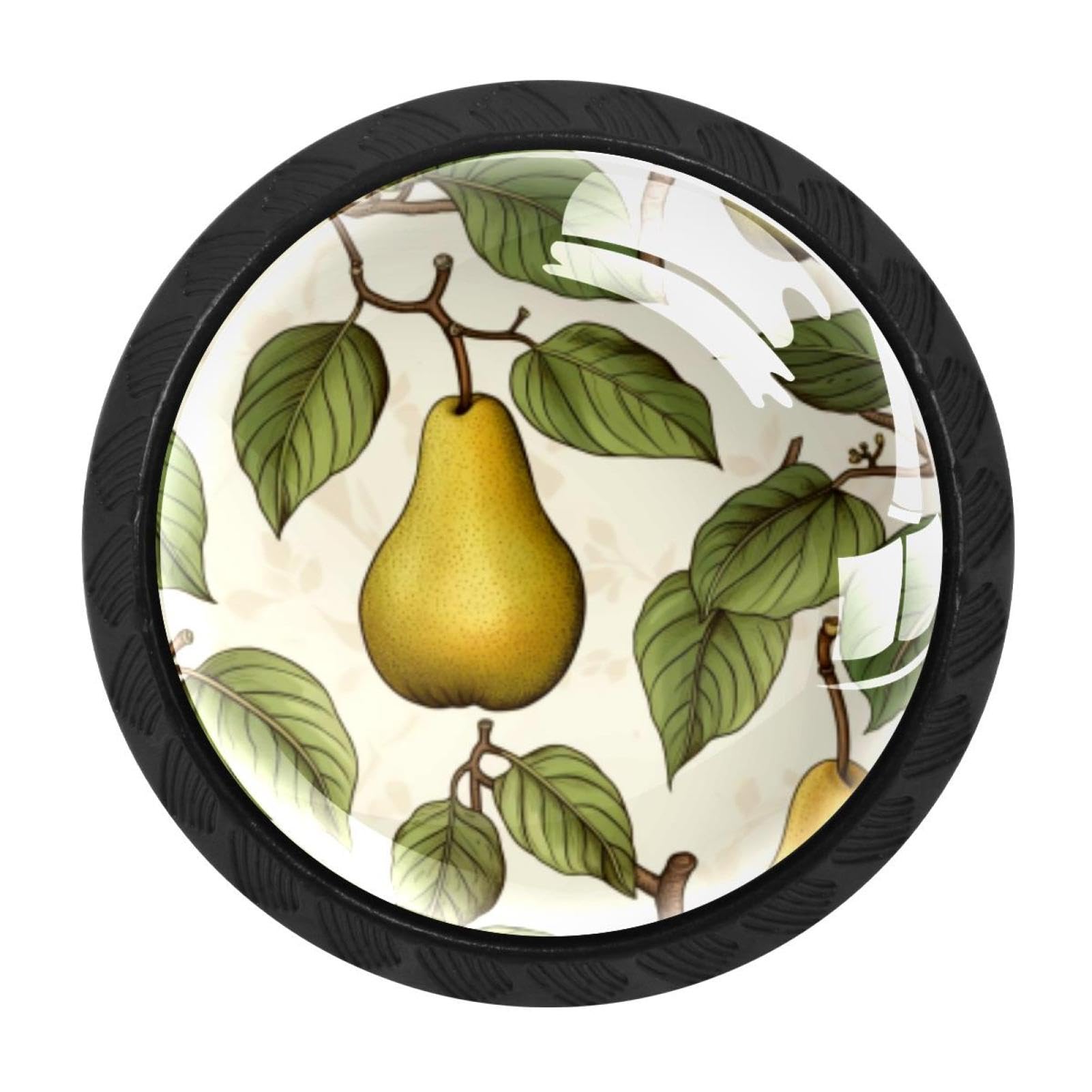 CHENZZZZ 4 Pieces Dresser Knobs Thanksgiving Pear Drawer knobs Cabinet Knobs Pull Handles for Home Kitchen Office