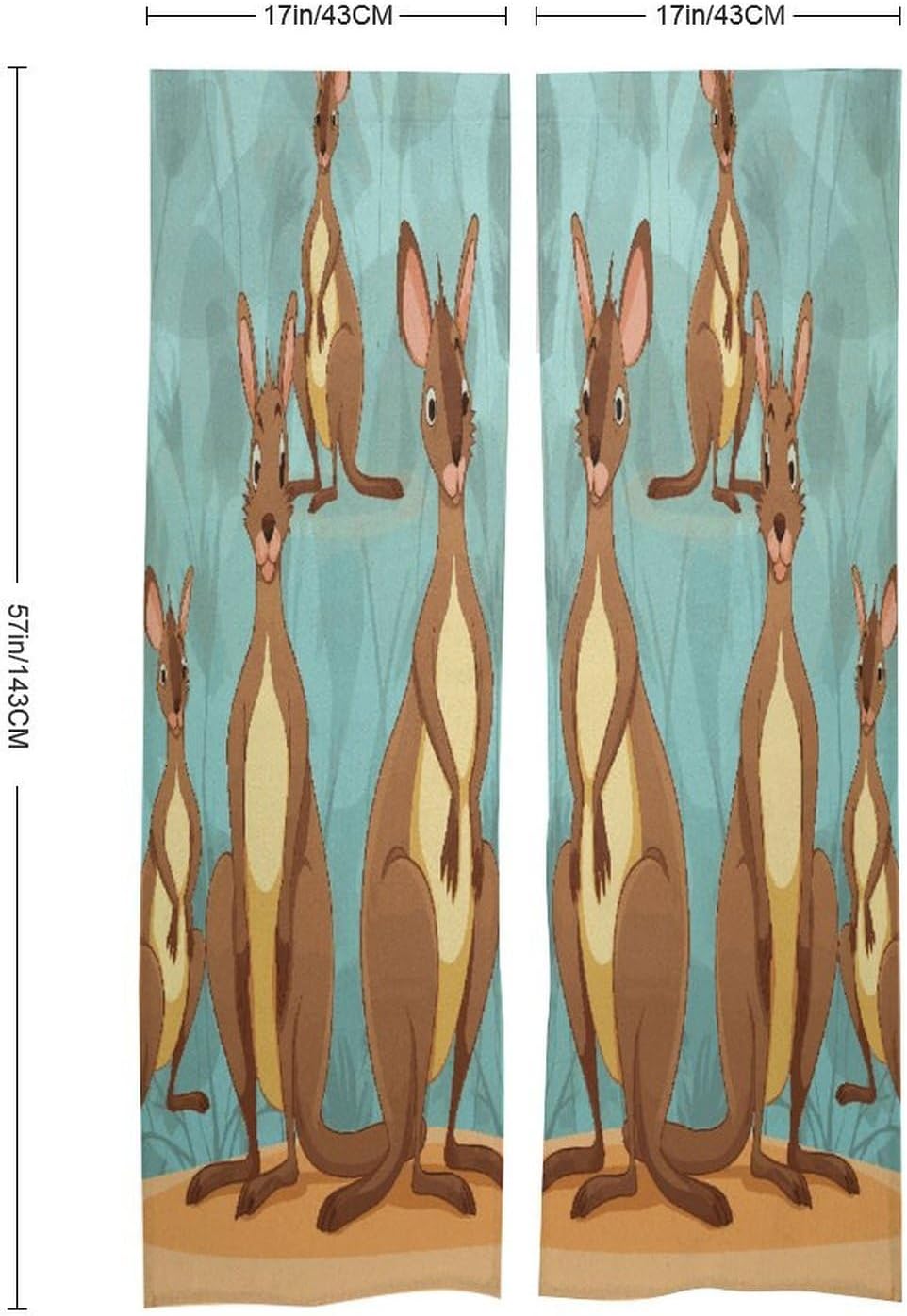 Funny for Kangaroo Zoo Door Curtain Printed Doorway Noren Japanese Style Doorway Room Divider Curtains for Privacy Partition Divider Kitchen Home Decorations Wall Hanging