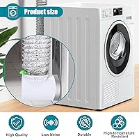 Vista 5 de Kit de conector de ventilación de secadora, codo de ventilación de secadora de ropa de 90 grados, conector rápido fácil de limpiar, se adapta a