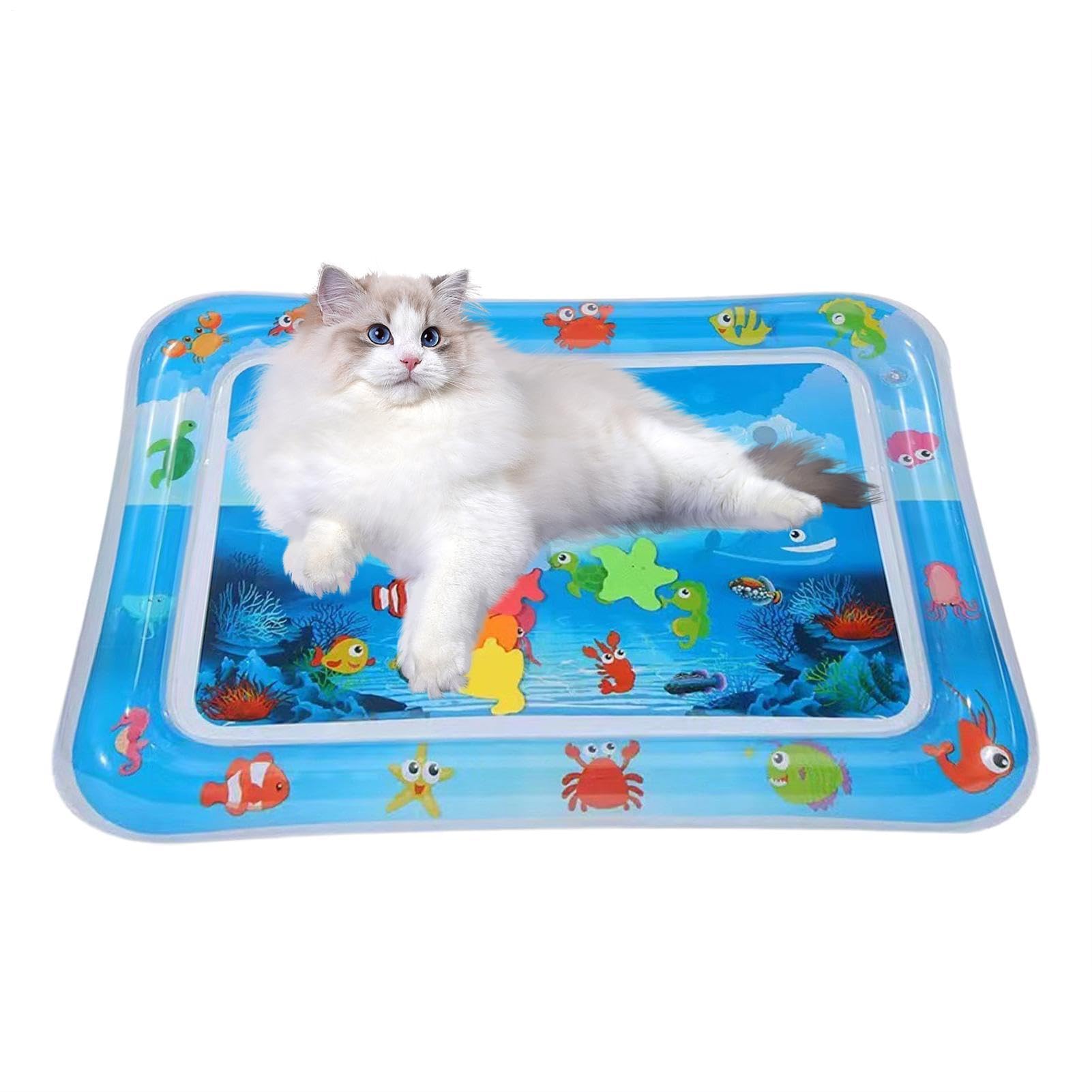 Pet Water Play Mat - Thickened Sensory Pad, Interactive Cooling Splash Mat