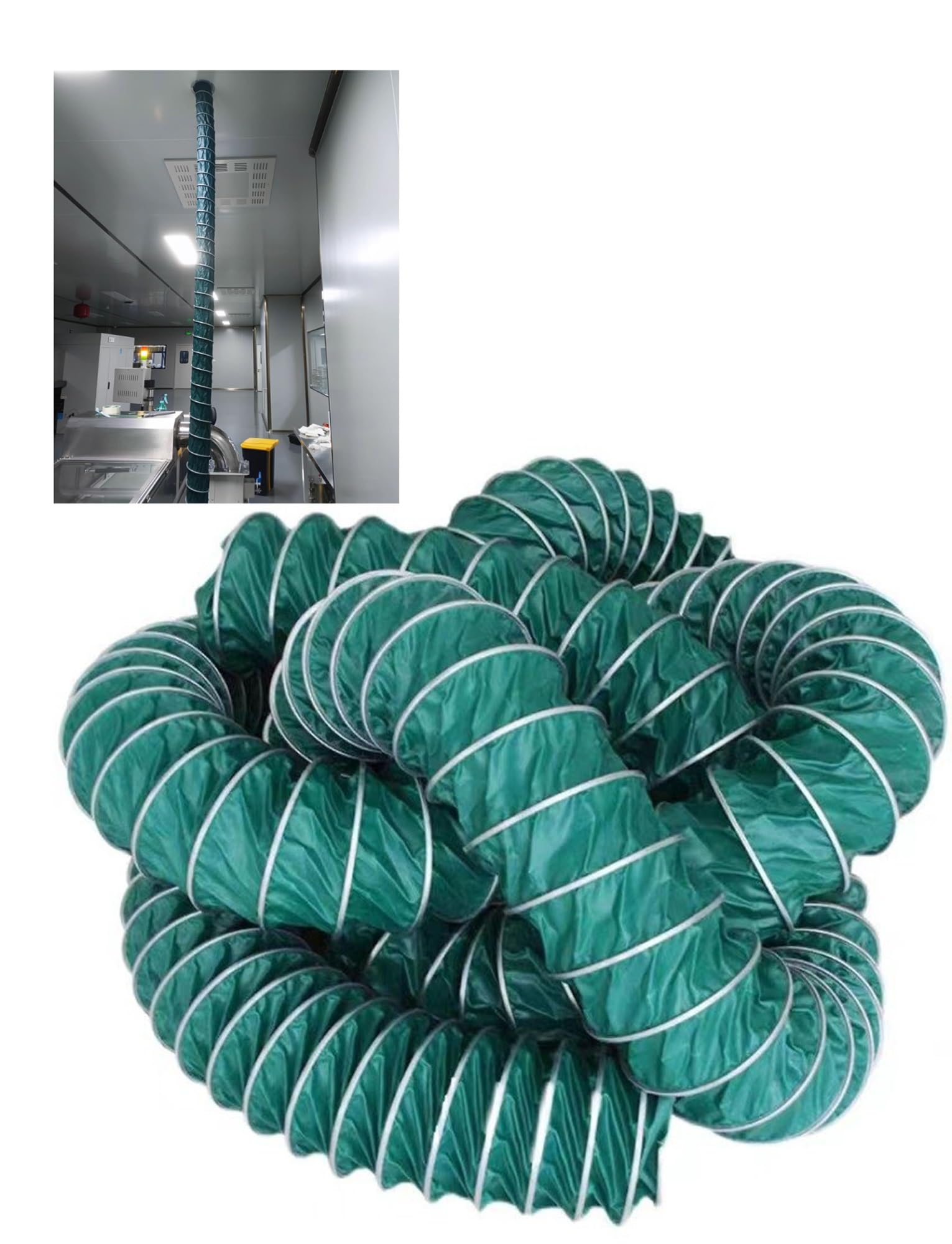 Tubo flessibile per condotto dell'aria, resistente isolato e ignifugo per ventilazione industriale, HVAC, sfiato asciugatrice, scarico negozio