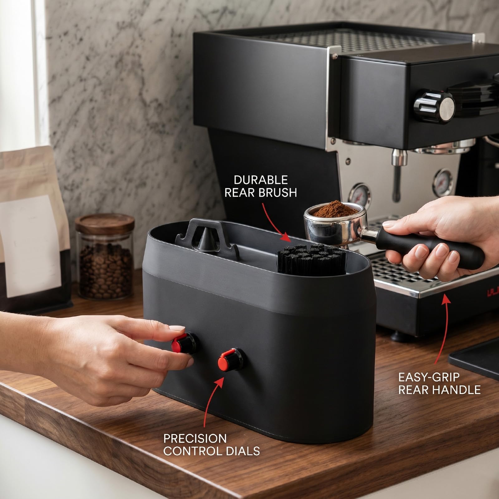 Pulitore Automatico per Portafiltro per caffè, Nero