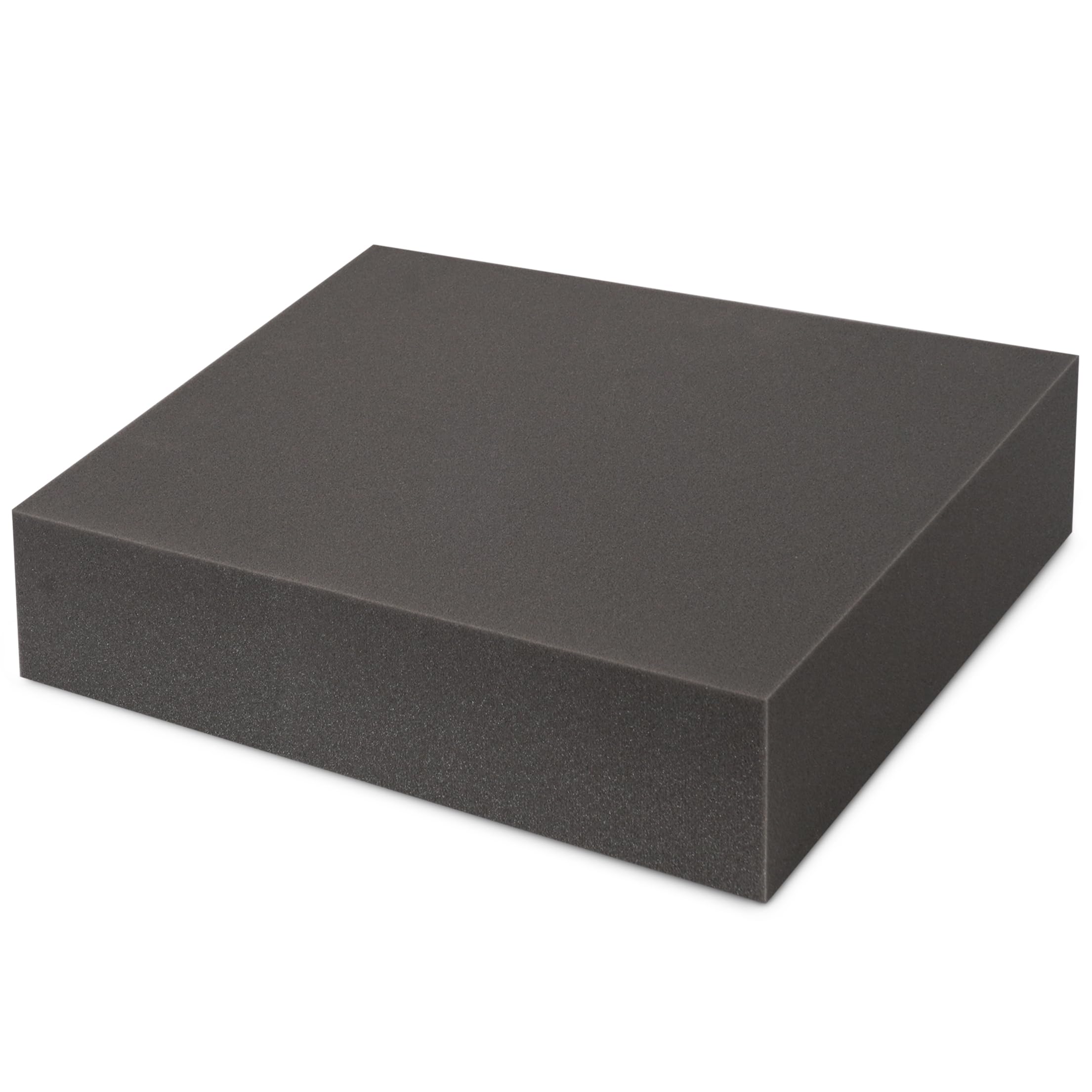 FlyGulls 1 Pack Square Upholstery Foam Premium Quality for Seat Replacement Cushion or Stuffing Craft Foam Couch Chair Padding DIY Projects (Dark Grey, 20"X20"X4"/50X50X10 cm)