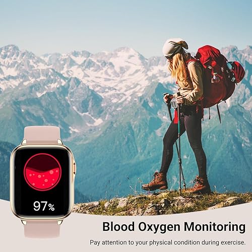 Miniatura 7 de Holiday Relojes inteligentes para mujer (respuestahacer llamadas), pantalla táctil completa de 1.7 pulgadas, monitor de frecuencia cardíaca,