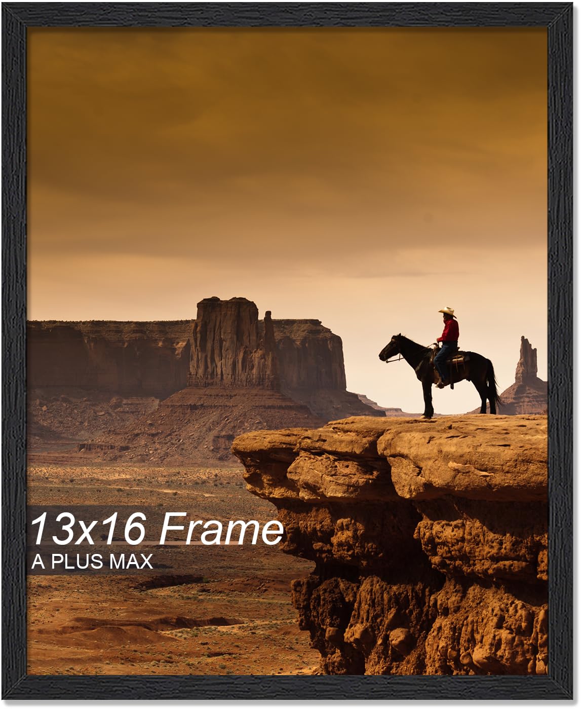 (SIMILAR)A PLUS MAX 13x16 Picture Frame, Black Engineered Wood Frame for 13 x 16 Inch Picture Poster Photo, Light Weight 13 by 16 Frame with Wood-grain for Wall - 1 Pack/Black/13 x16
