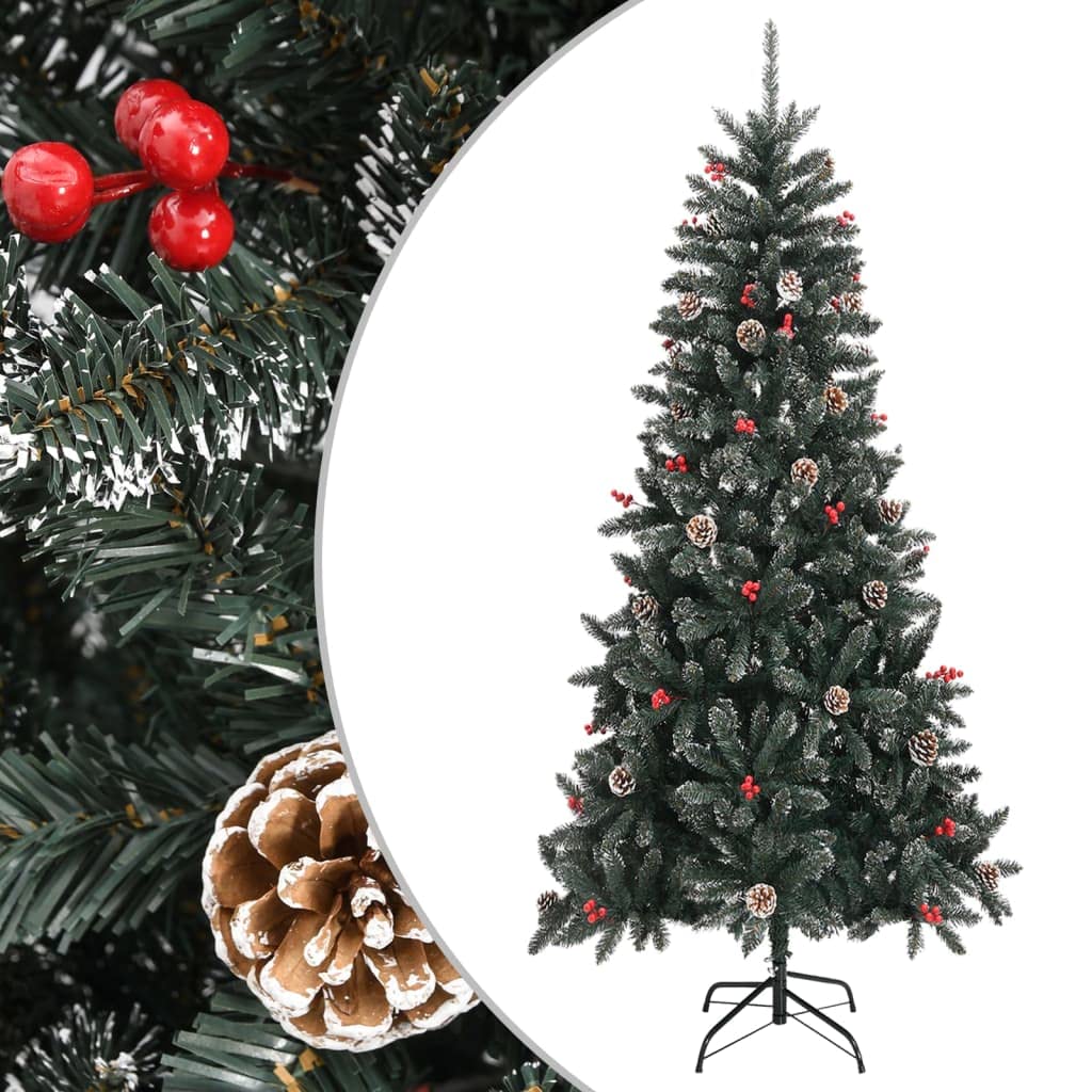 Sapin de Noël artificiel 240 cm vert pour salon et décoration d'hiver festive