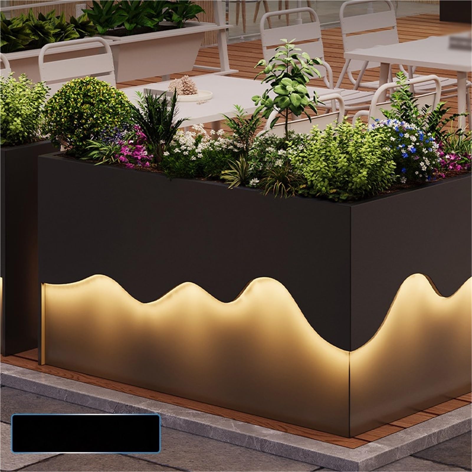 Fioriera Trogolo for piantare fioriera luminosa ad energia solare per giardino